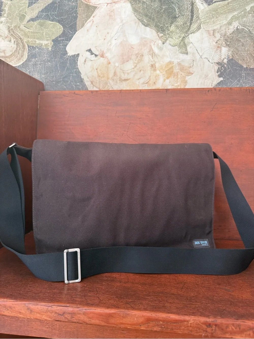 Jack Spade Messenger Bag (Dark Brown w/ Orange Interior)